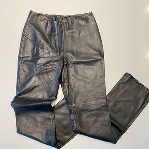 Bebe black leather pants size 4